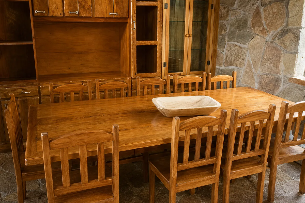 Mesa rústica para salão e restaurante